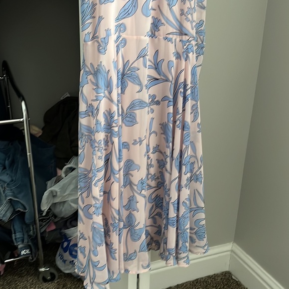Lulu’s Adelaide Pink & Blue Floral Maxi Dress, worn once - Picture 10 of 11
